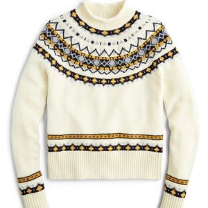 J Crew Fair Isle Roll Neck Sweater
